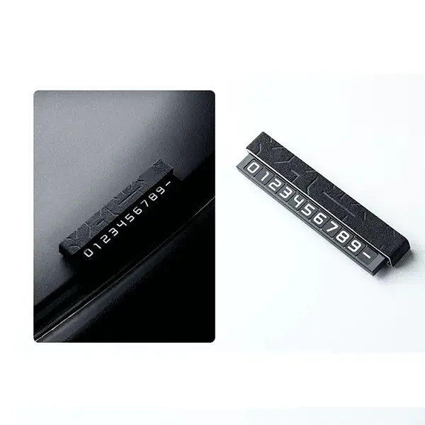 Автовизитка, авто табличка Zeekr, из черной алькантары