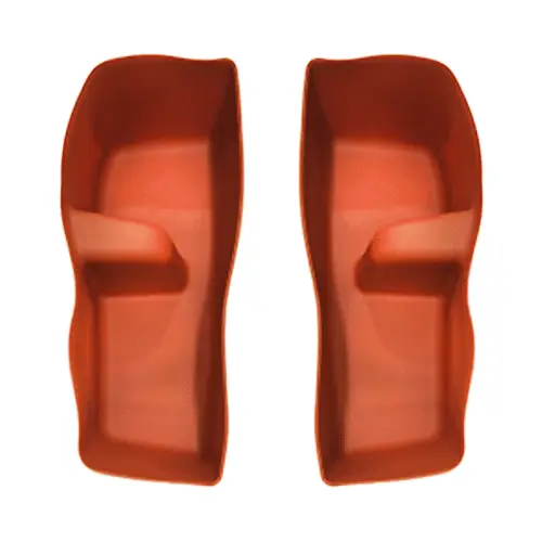 Силиконовые накладки в дверную карту, на задний ряд Lixiang L6, оранжевого цвета, комплект 2 шт