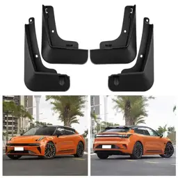 Брызговики Zeekr 001, с логотипом, черного цвета, 2023 год