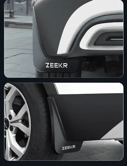 Брызговики Zeekr 001, с логотипом, черного цвета, 2023 год