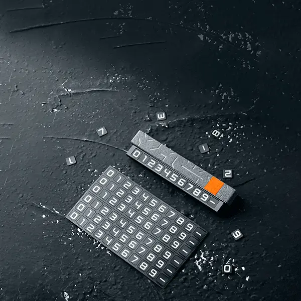 Автовизитка, авто табличка Zeekr, из серой алькантары