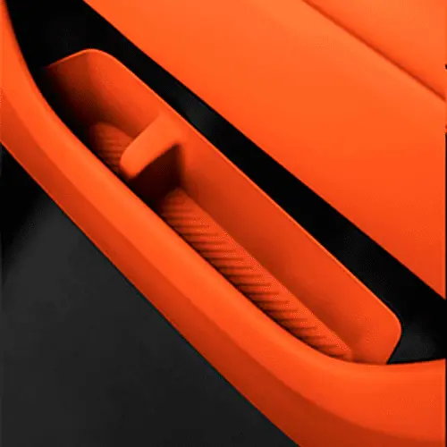 Силиконовые накладки в дверную карту, на передний ряд, оранжевого цвета Lixiang L6, комплект из 2 шт.