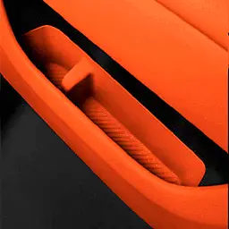 Силиконовые накладки в дверную карту, на передний ряд, оранжевого цвета Lixiang L6, комплект из 2 шт.