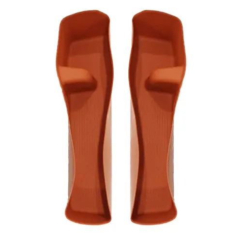 Силиконовые накладки в дверную карту, на передний ряд, оранжевого цвета Lixiang L6, комплект из 2 шт.