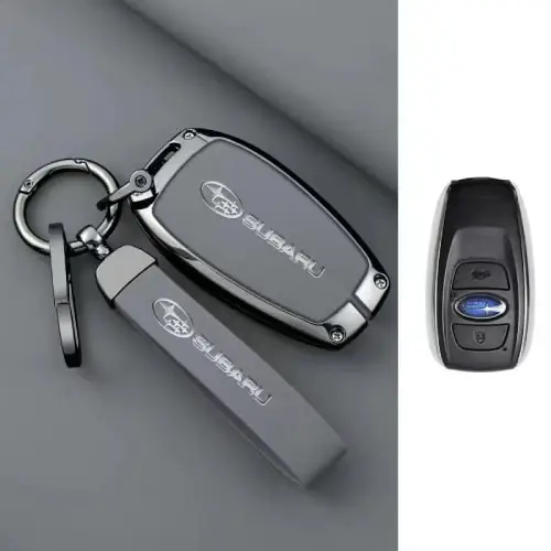 Противоударный, защитный чехол на смарт ключ Subaru, серый