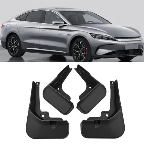 Брызговики BYD Han Dmi, черного цвета