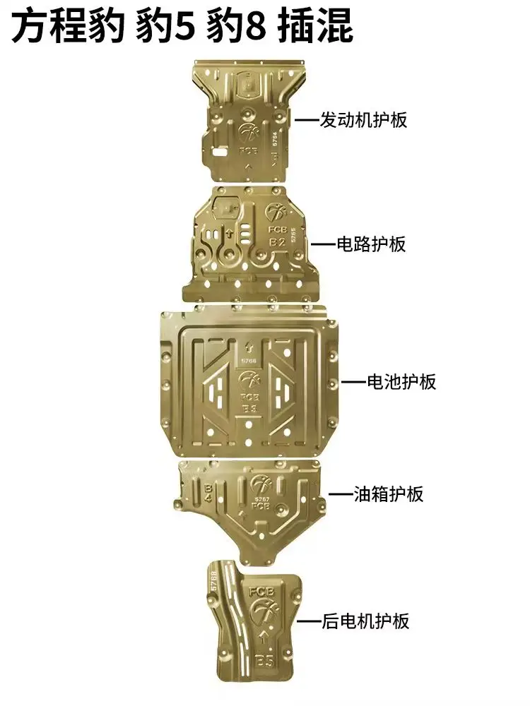 Защита днища Byd Leopard 5, алюминевый сплав, толщина 4 мм